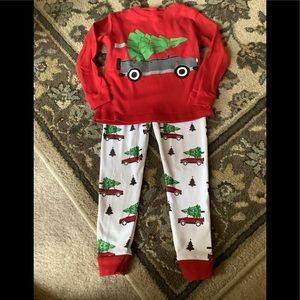 PJ  Christmas pajamas two years tree &  truck ready for santa 🎄